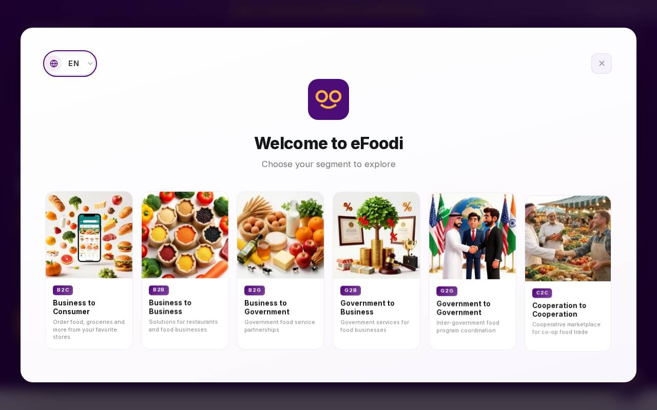 Screenshot of efoodi.ai