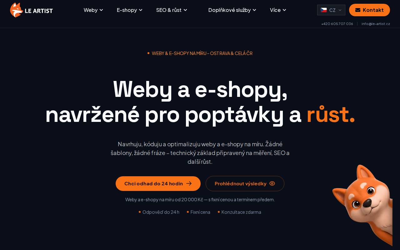 Screenshot of le-artist.cz