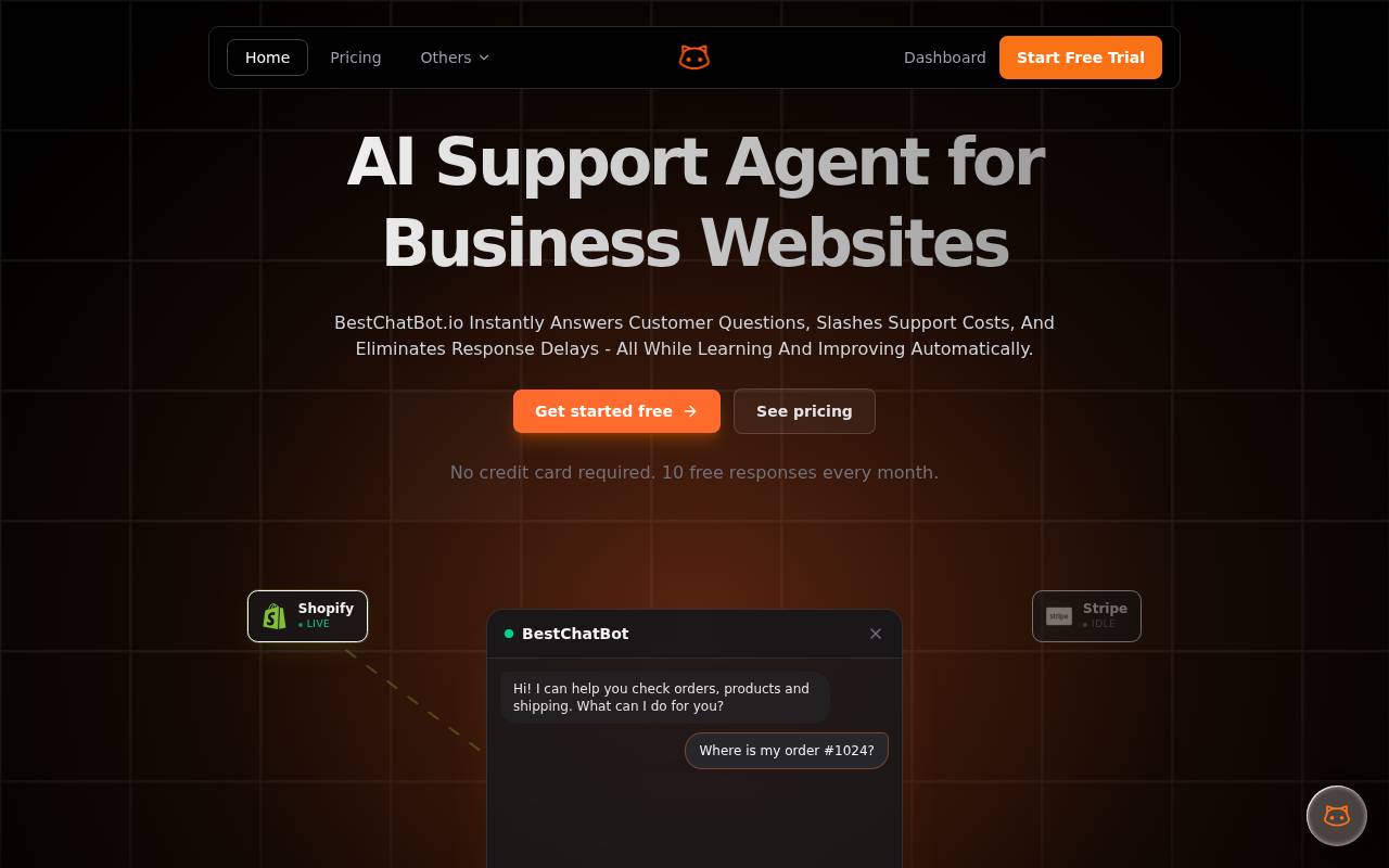 Screenshot of bestchatbot.io