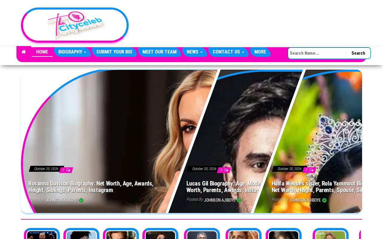 Screenshot of thecityceleb.com