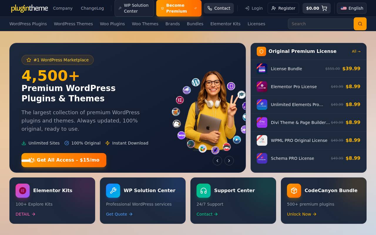 Screenshot of plugintheme.net