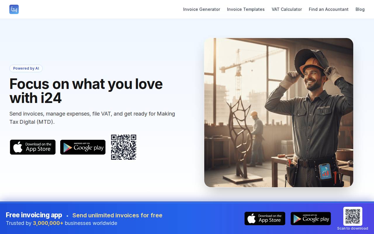 Screenshot of i24app.com