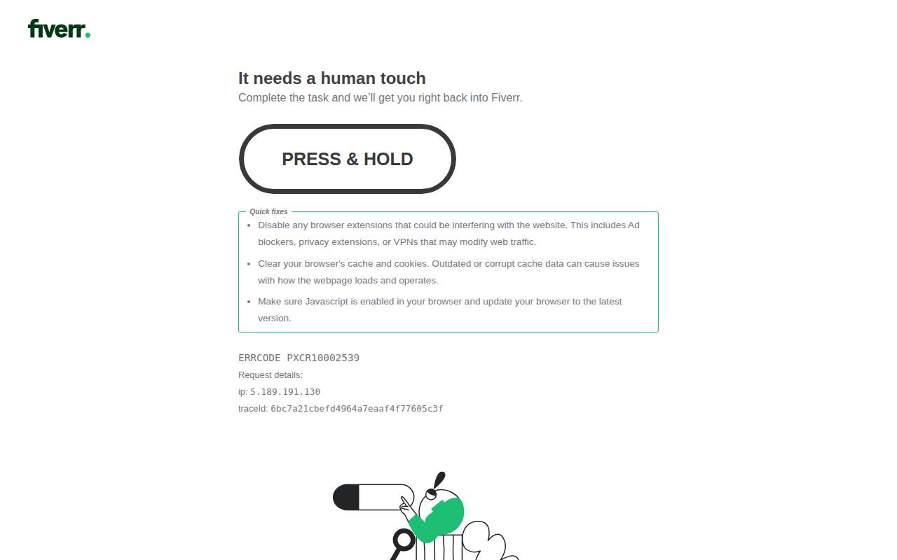 Screenshot of fiverr.com