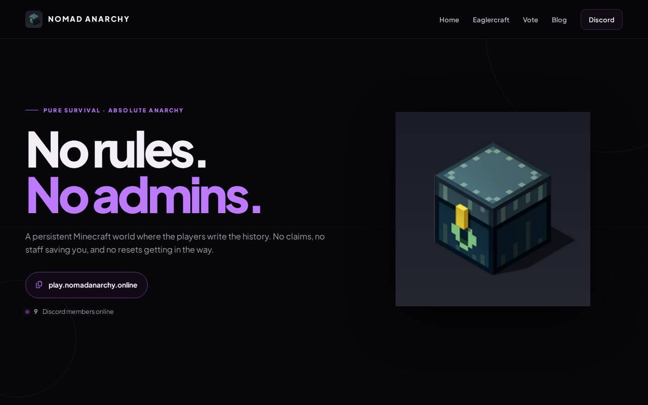 Screenshot of nomadanarchy.online