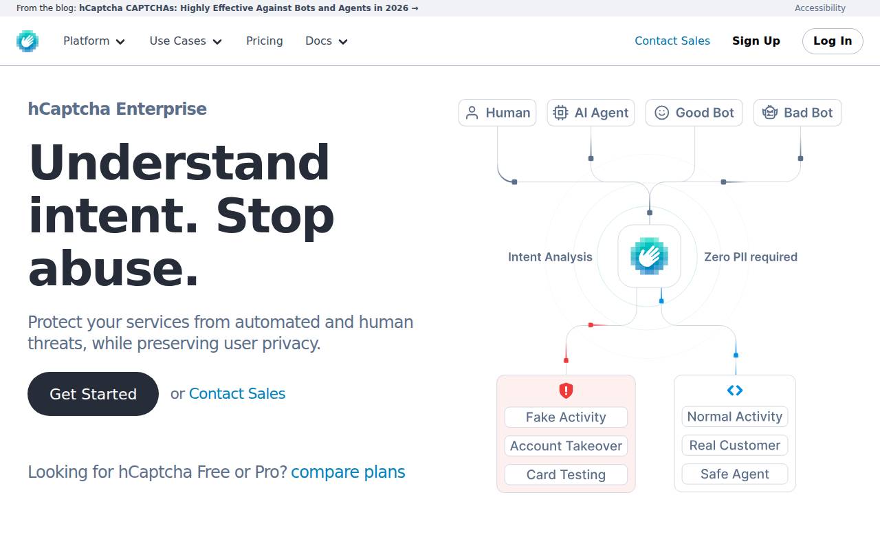 Screenshot of hcaptcha.com