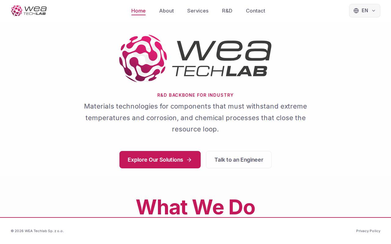Screenshot of weatechlab.com