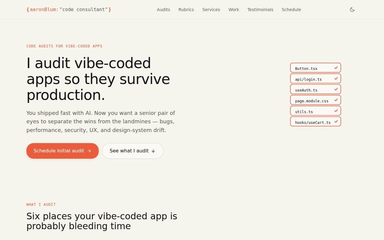 Screenshot of code-consultant-blumaa.vercel.app