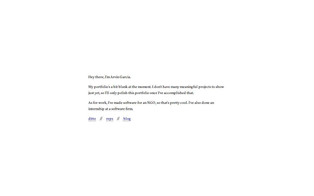 Screenshot of arvingarcia.com