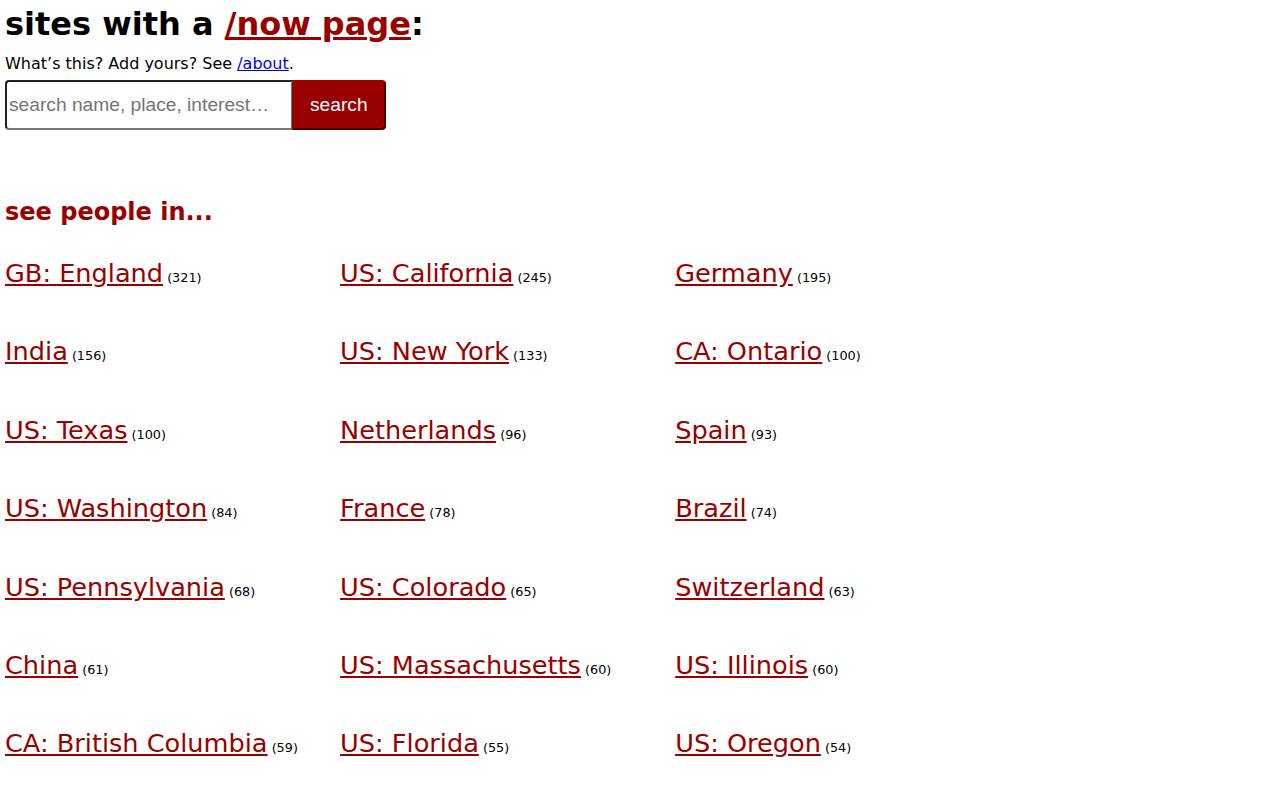Screenshot of nownownow.com
