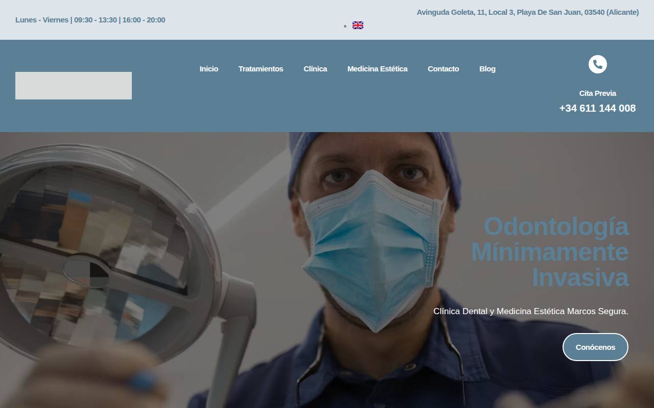 Screenshot of dentalmarcossegura.com