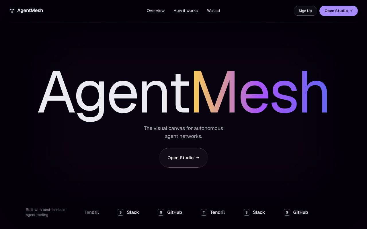Screenshot of agent-mesh.app
