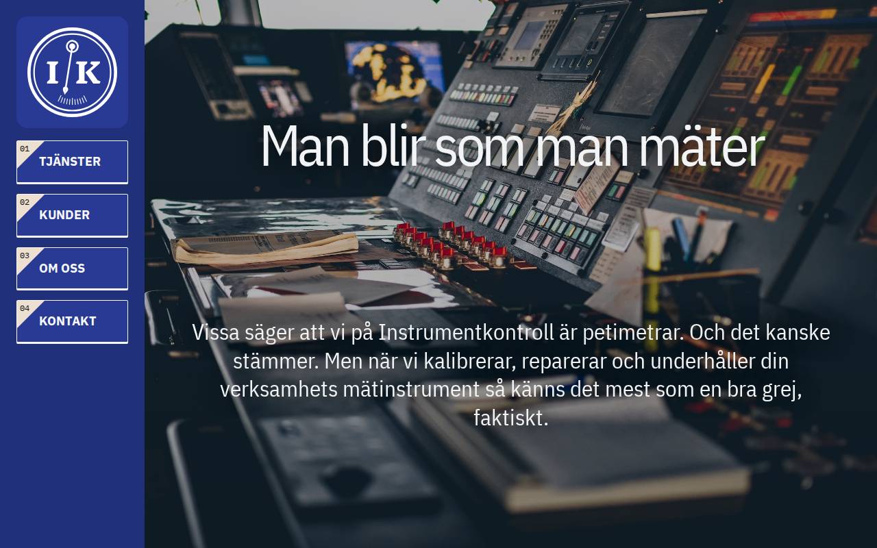 Screenshot of instrumentkontroll.se