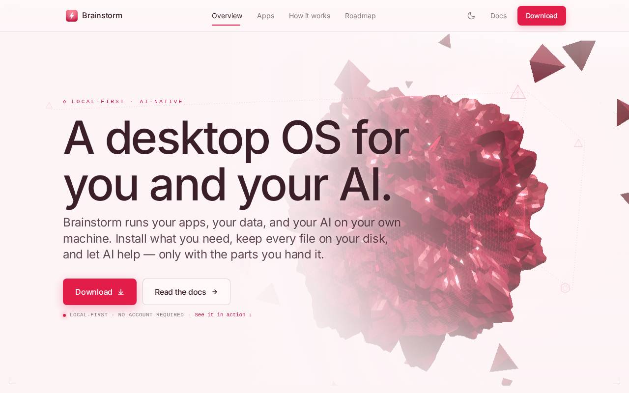 Screenshot of getbrainstorm.online