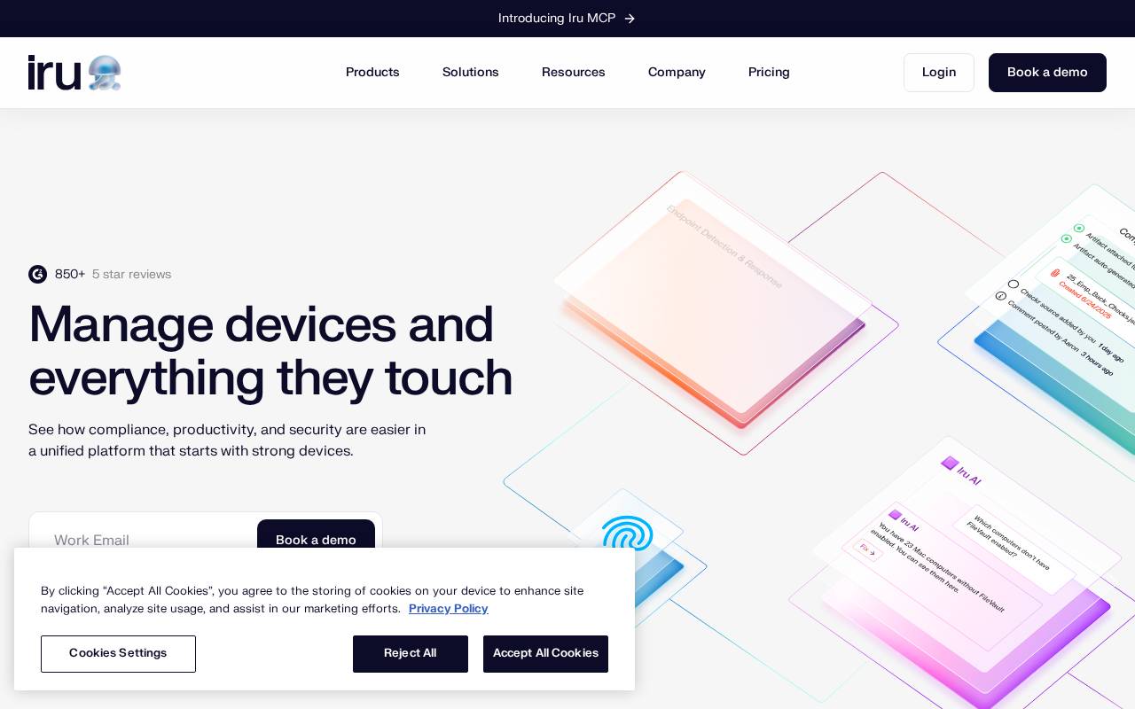 Screenshot of iru.com