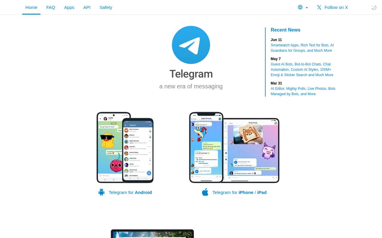 Screenshot of t.me