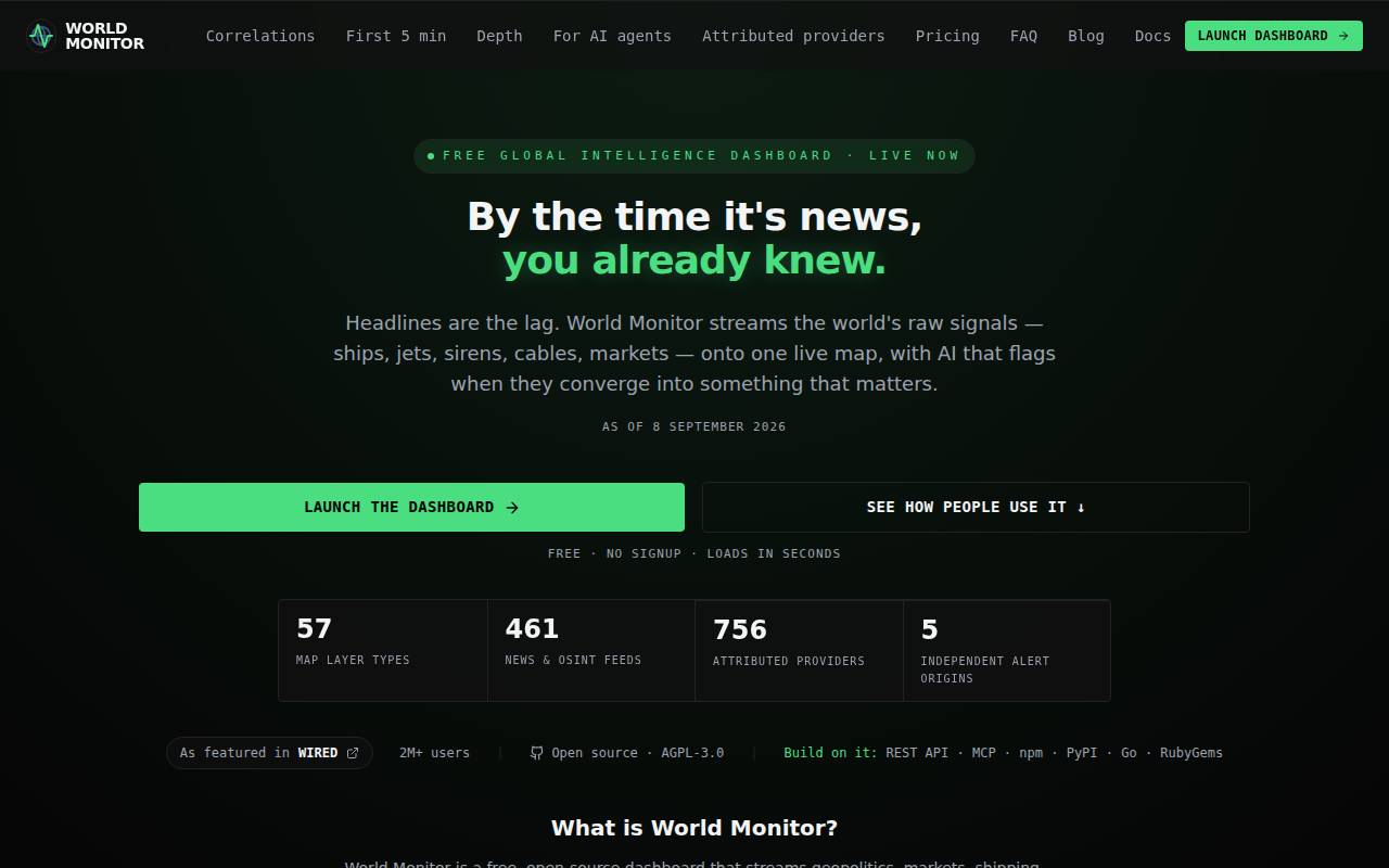 Screenshot of worldmonitor.app