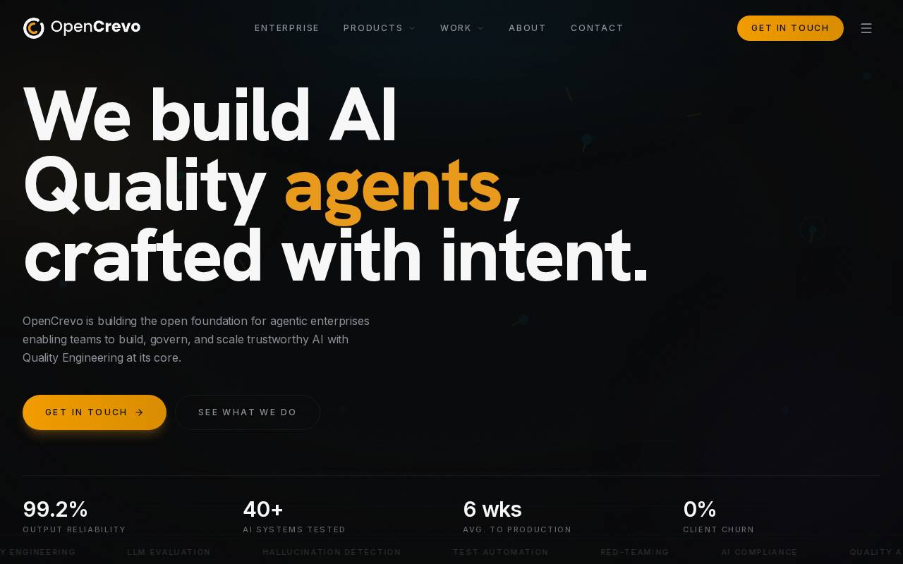 Screenshot of opencrevo.com