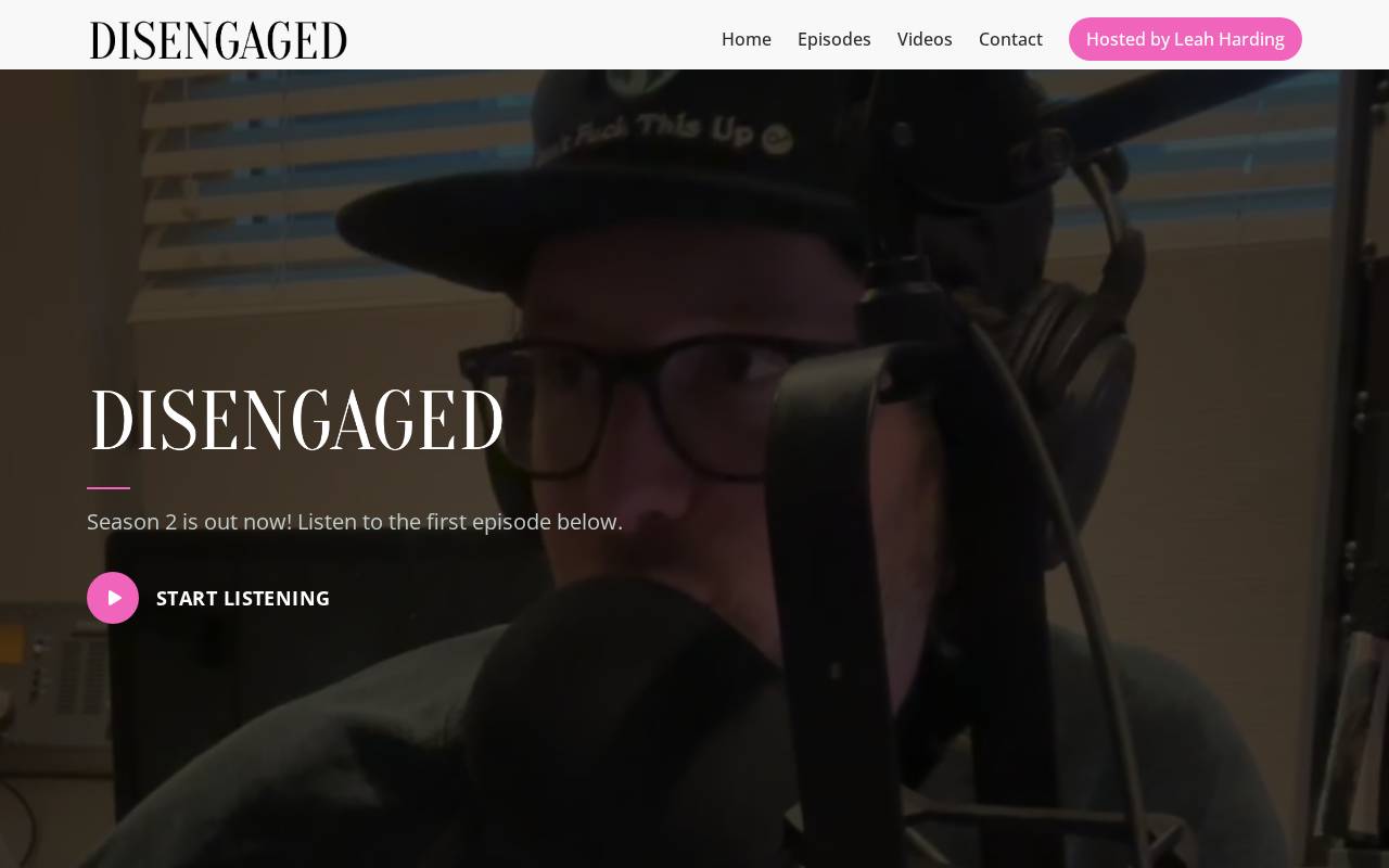Screenshot of disengagedpodcast.com