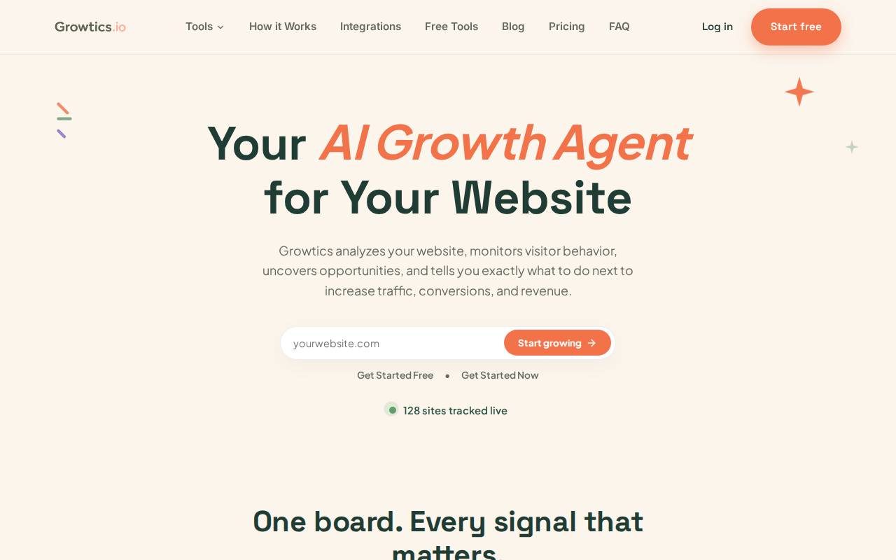 Screenshot of growtics.io