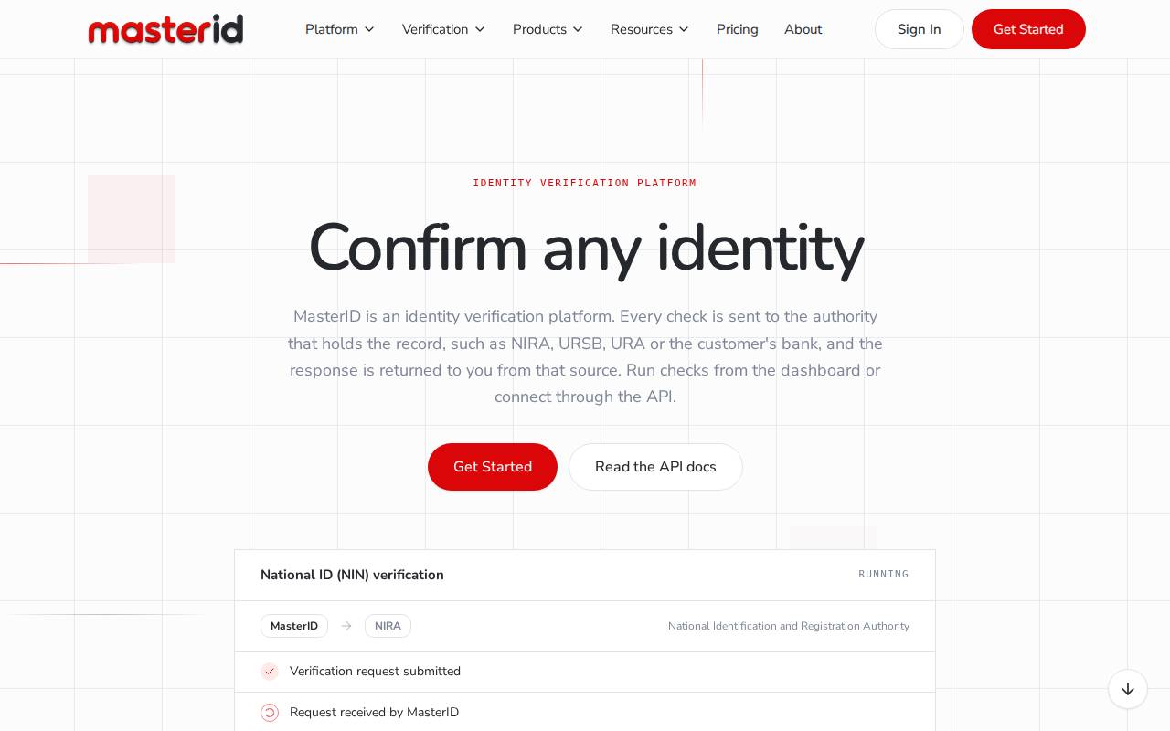 Screenshot of masterid.me