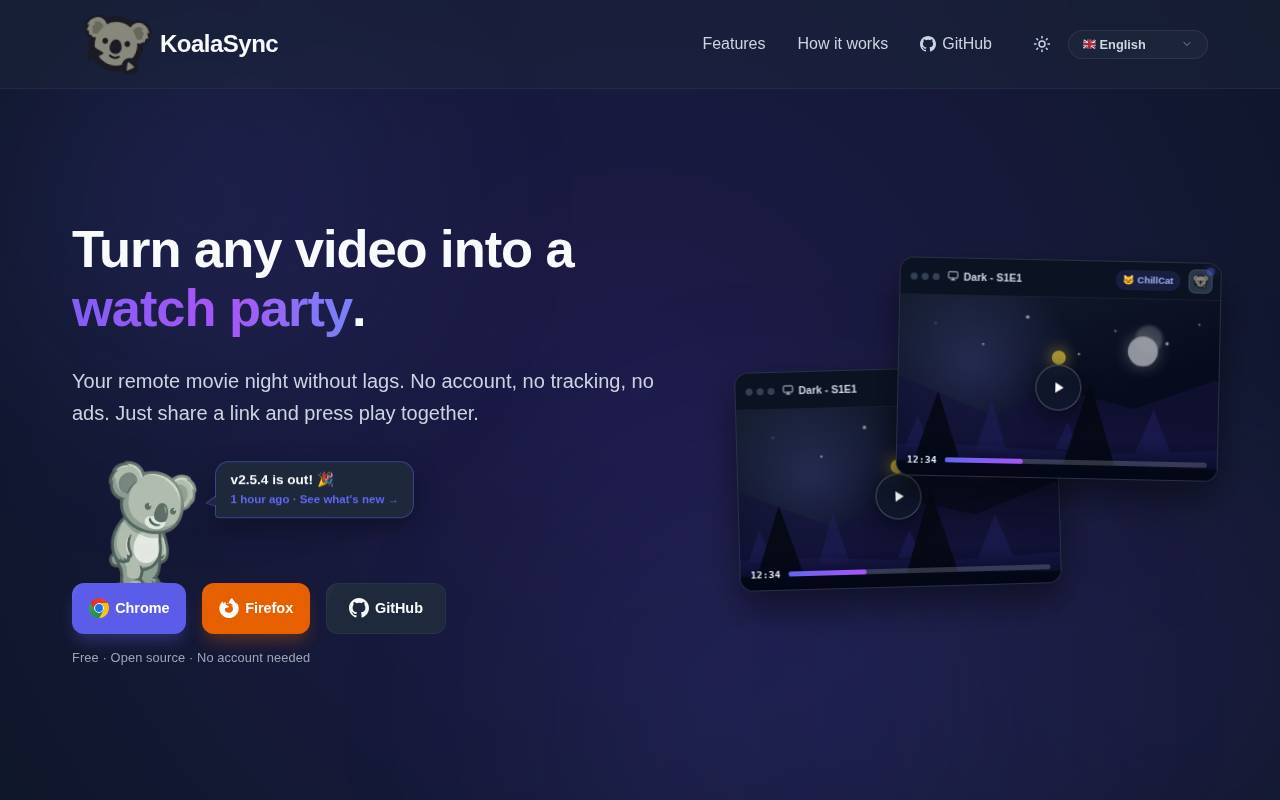 Screenshot of sync.koalastuff.net