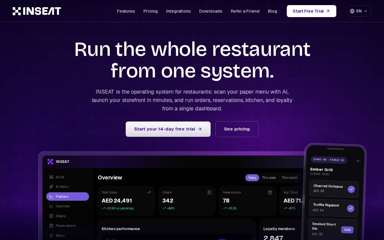 Screenshot of inseat.co