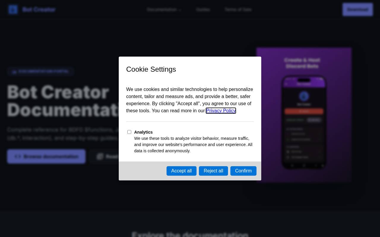 Screenshot of bot-creator.fr