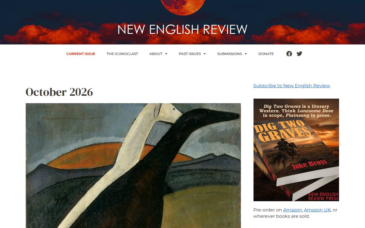 Screenshot of newenglishreview.org