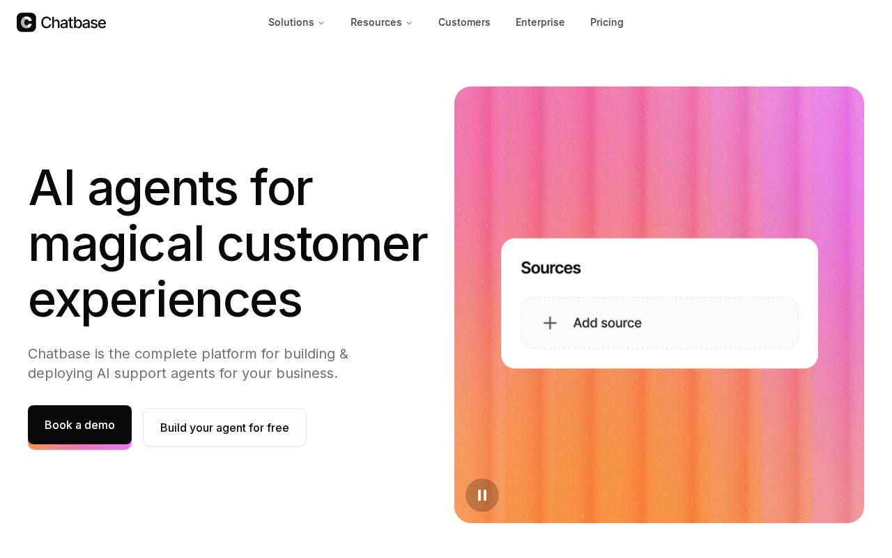 Screenshot of chatbase.co