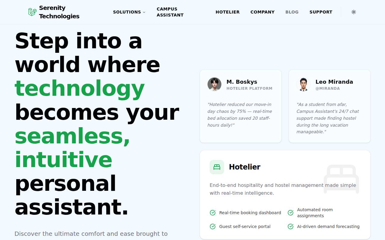 Screenshot of serenitytech.xyz