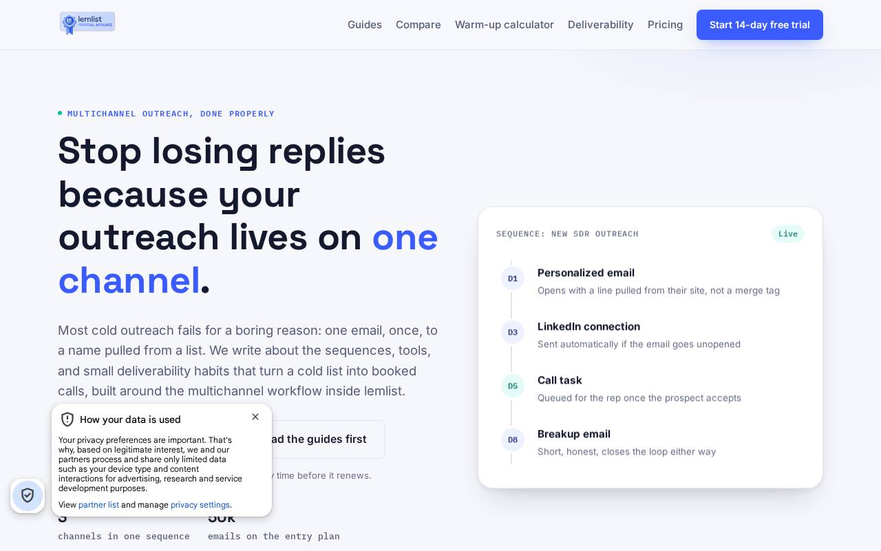 Screenshot of leml.ist