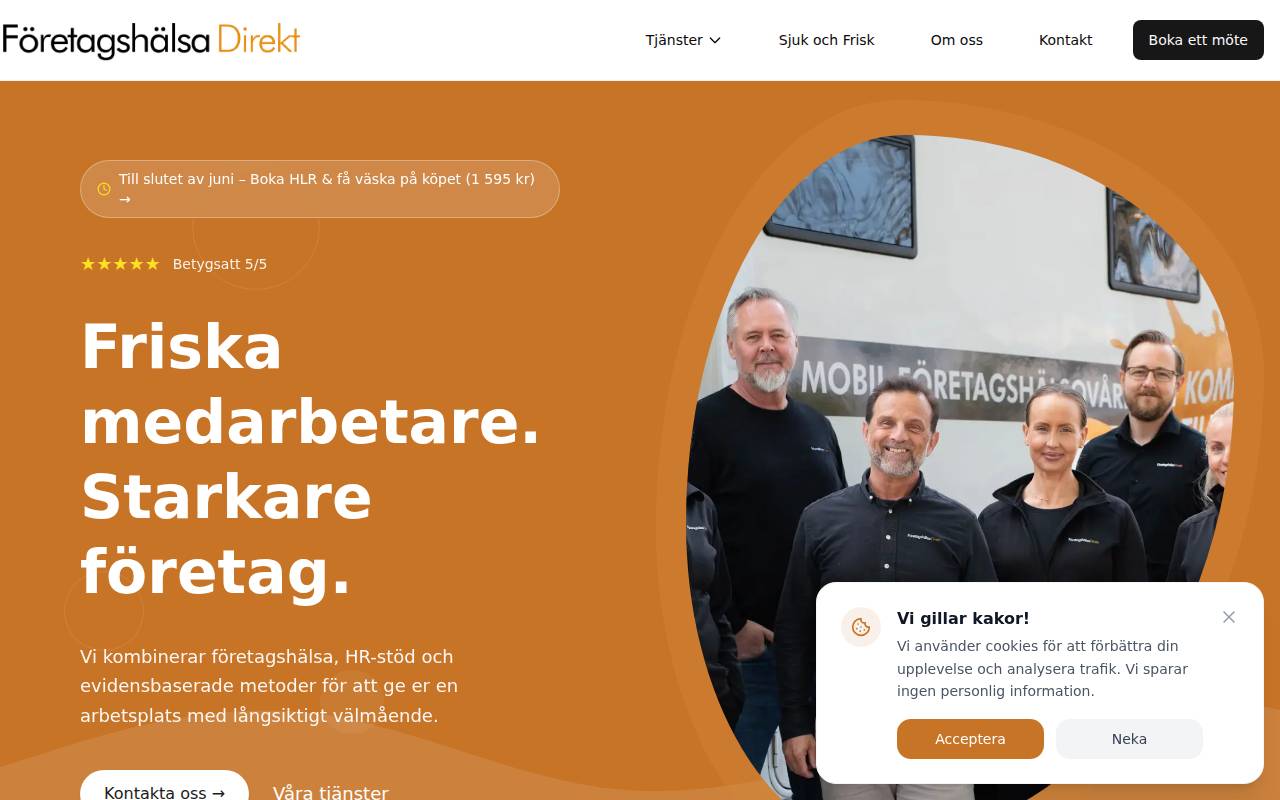 Screenshot of foretagshalsadirekt.se