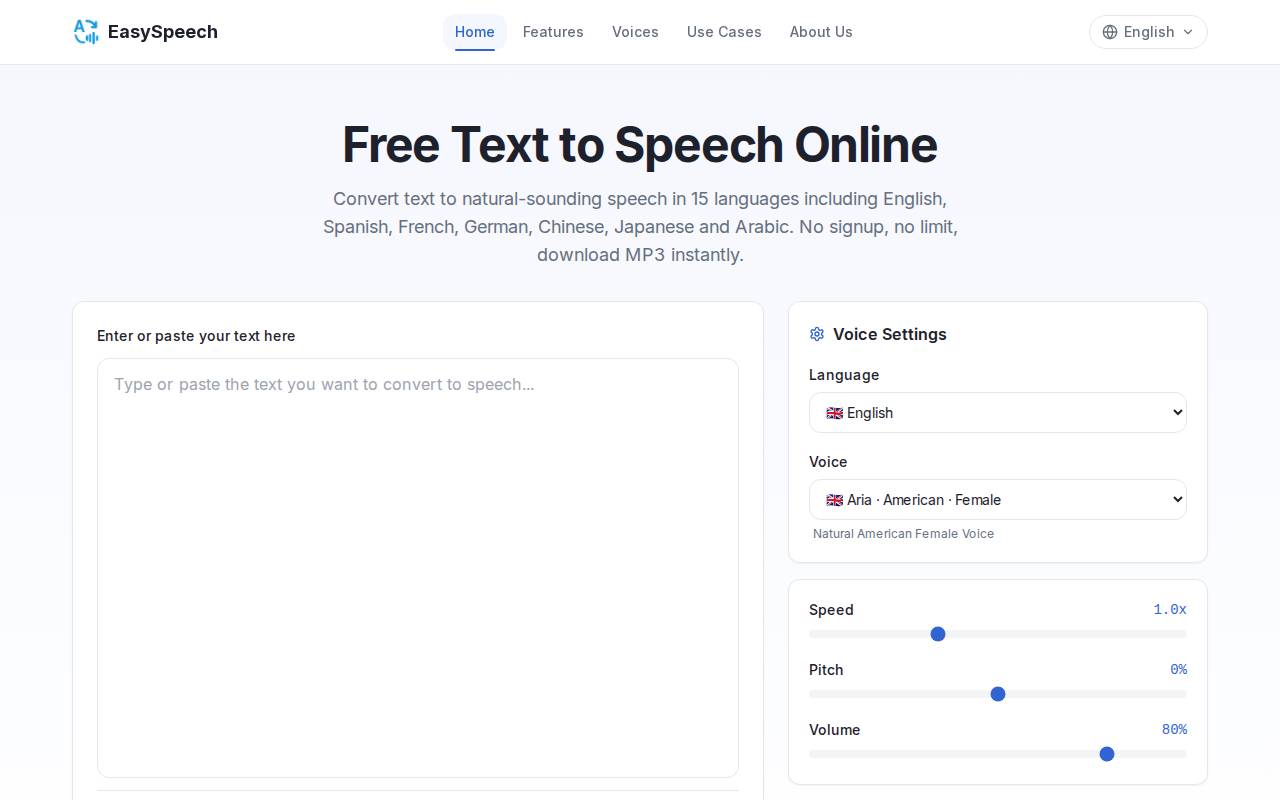 Screenshot of tts.easytoolsbox.com