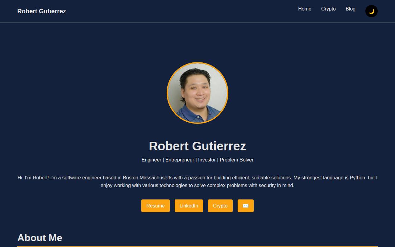 Screenshot of robg.dev