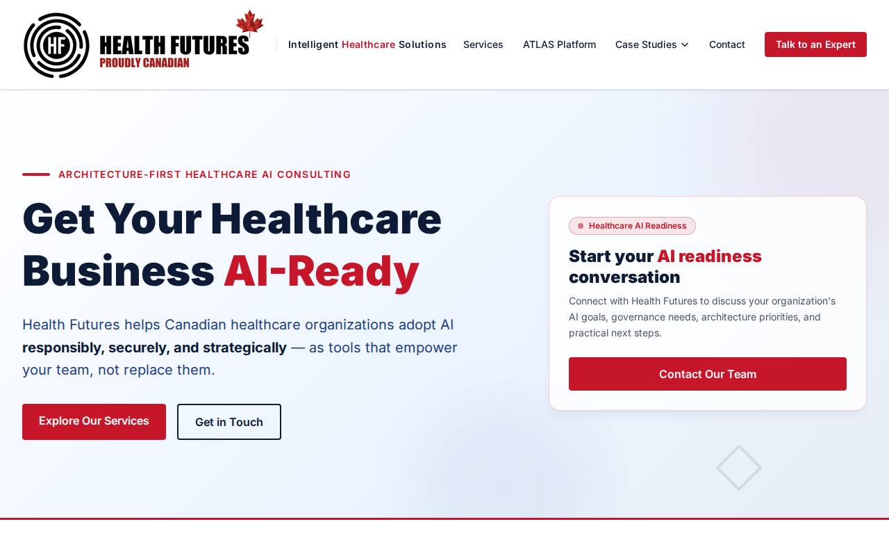 Screenshot of healthfutures.io