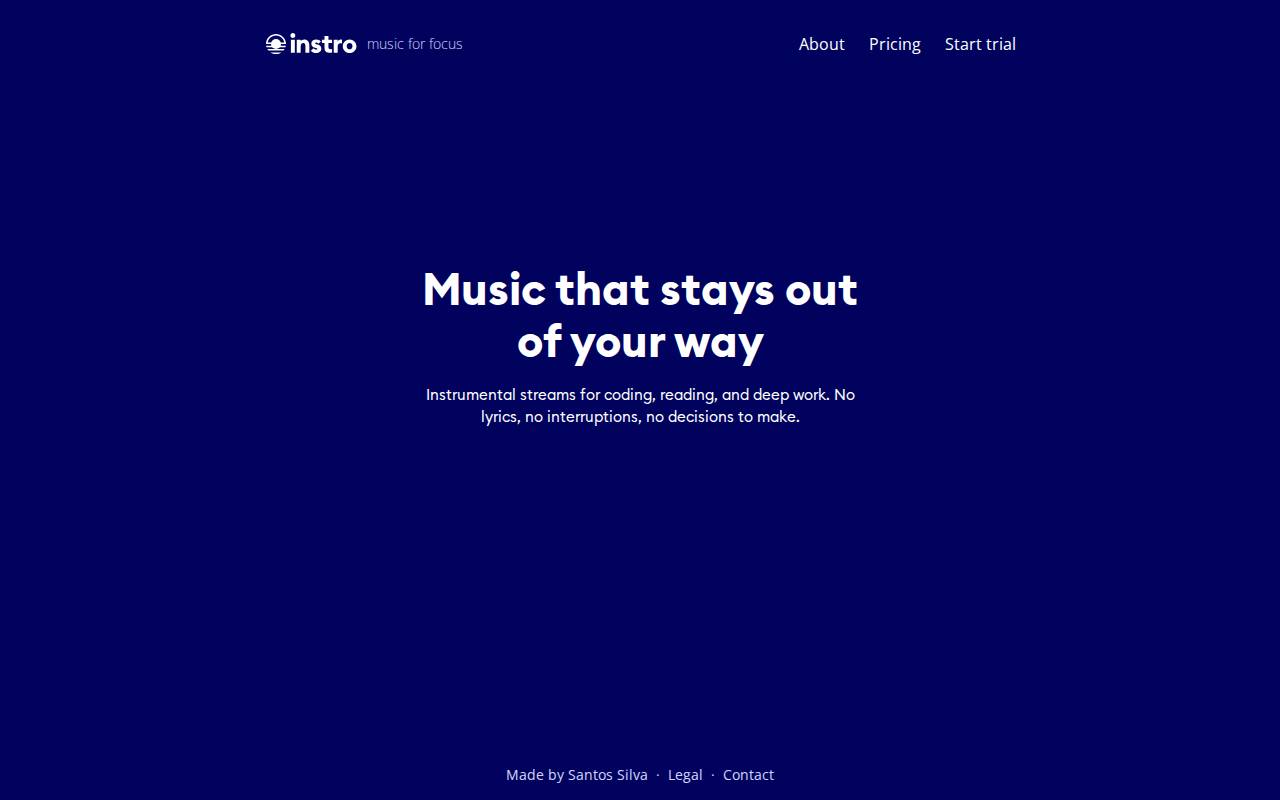 Screenshot of instro.app