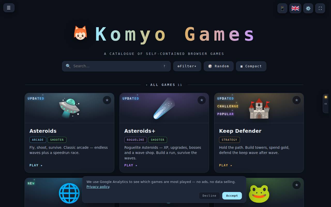 Screenshot of komyo.online