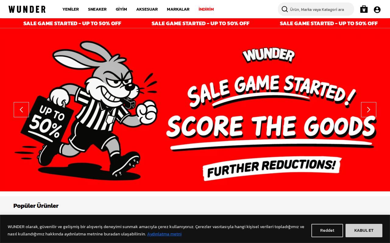 Screenshot of wunder.com.tr