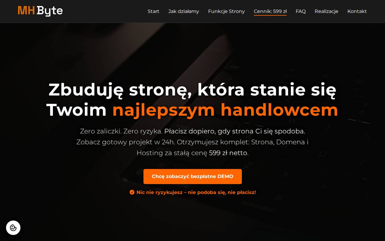 Screenshot of mhbyte.pl