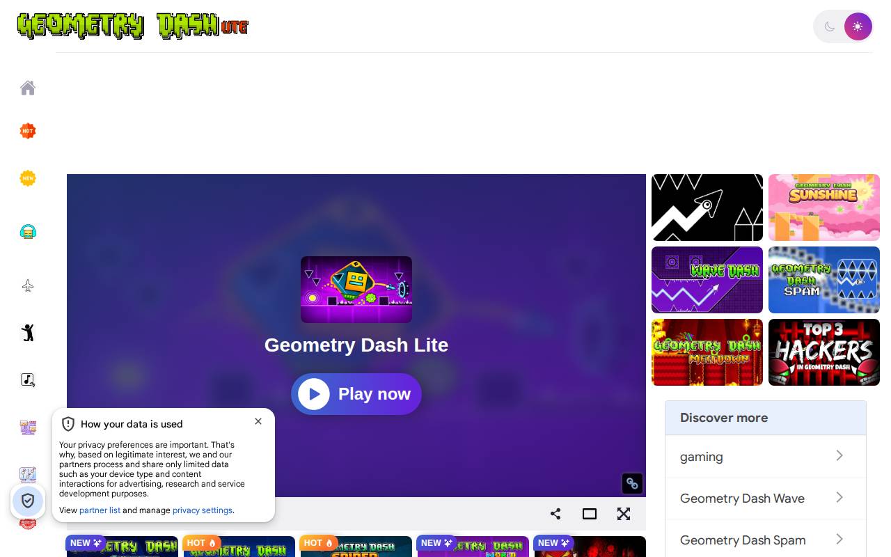 Screenshot of geometrylitepc.net