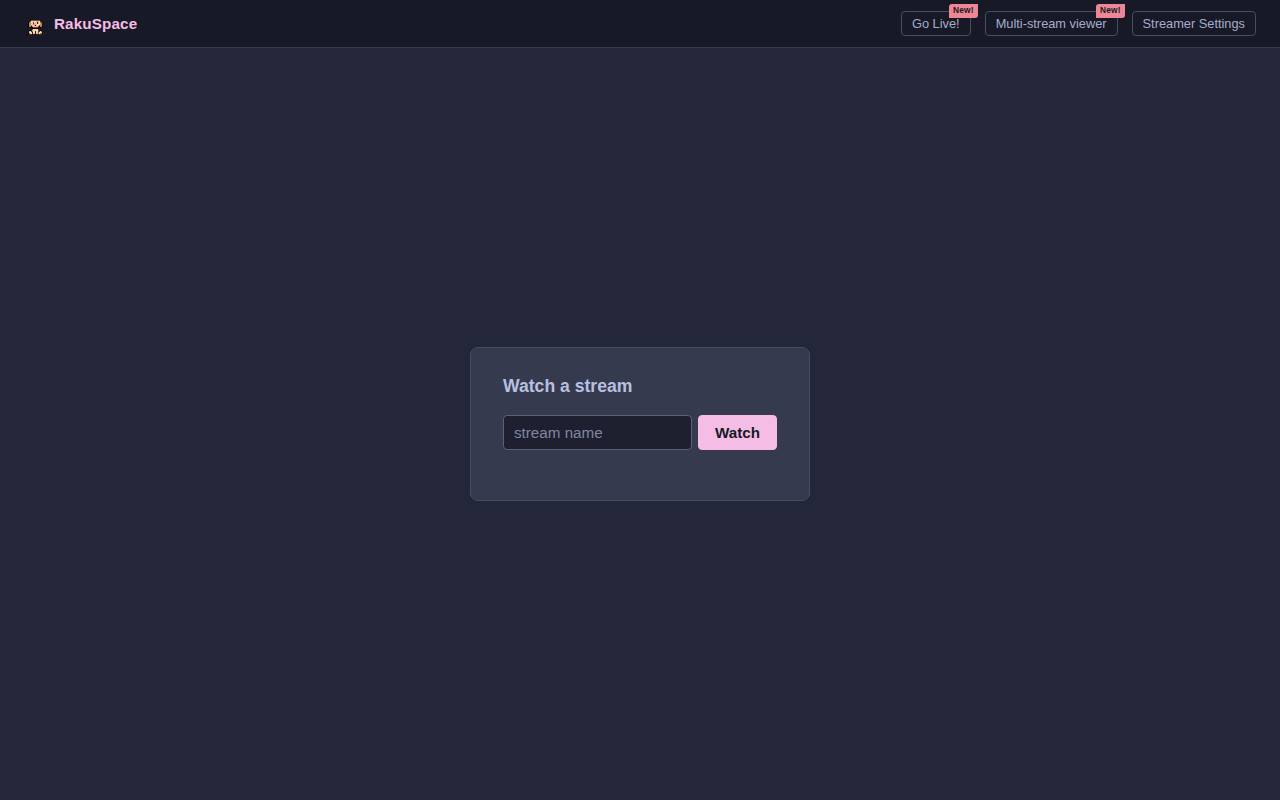 Screenshot of rakuspace.apps.raku.party